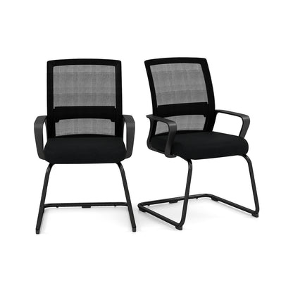 Office Guest Chair with Lumbar Support for Waiting Room-2 Pieces