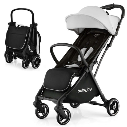 One-Hand Folding Portable Lightweight Baby Stroller with Aluminum Frame for Kids-Blue