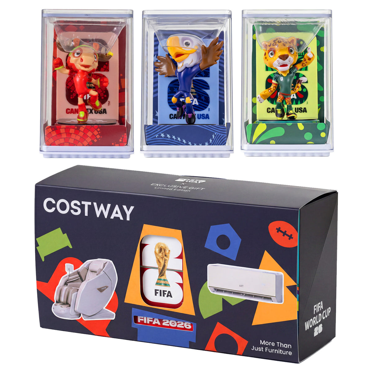 Only C$59.99! Official Licensed 2026 FIFA World Cup Mascot Figurines 3-Pack Clutch