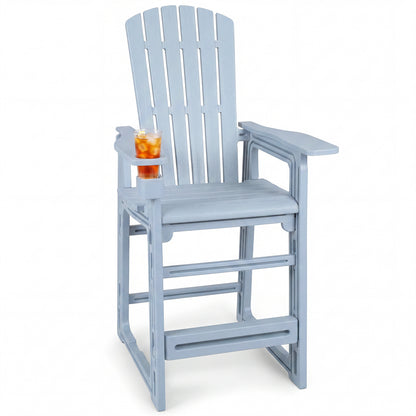Black 29-inch outdoor bar stool with backrest and armrests, designed for patio outdoor and patio bar furniture.