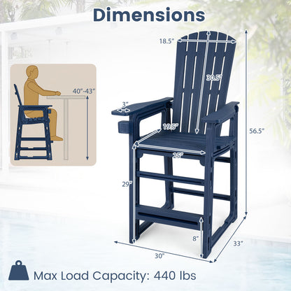 Black 29-inch outdoor bar stool with backrest and armrests, sturdy patio furniture for outdoor and patio use.