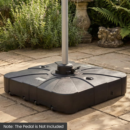 Outdoor Cantilever Umbrella Base Square Water and Sand Fillable Base-34 Inches