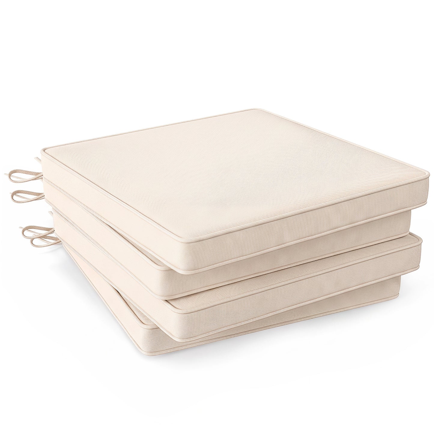 Outdoor Chair Cushion Set of 4 Waterproof Olefin Seat Cushions-Beige