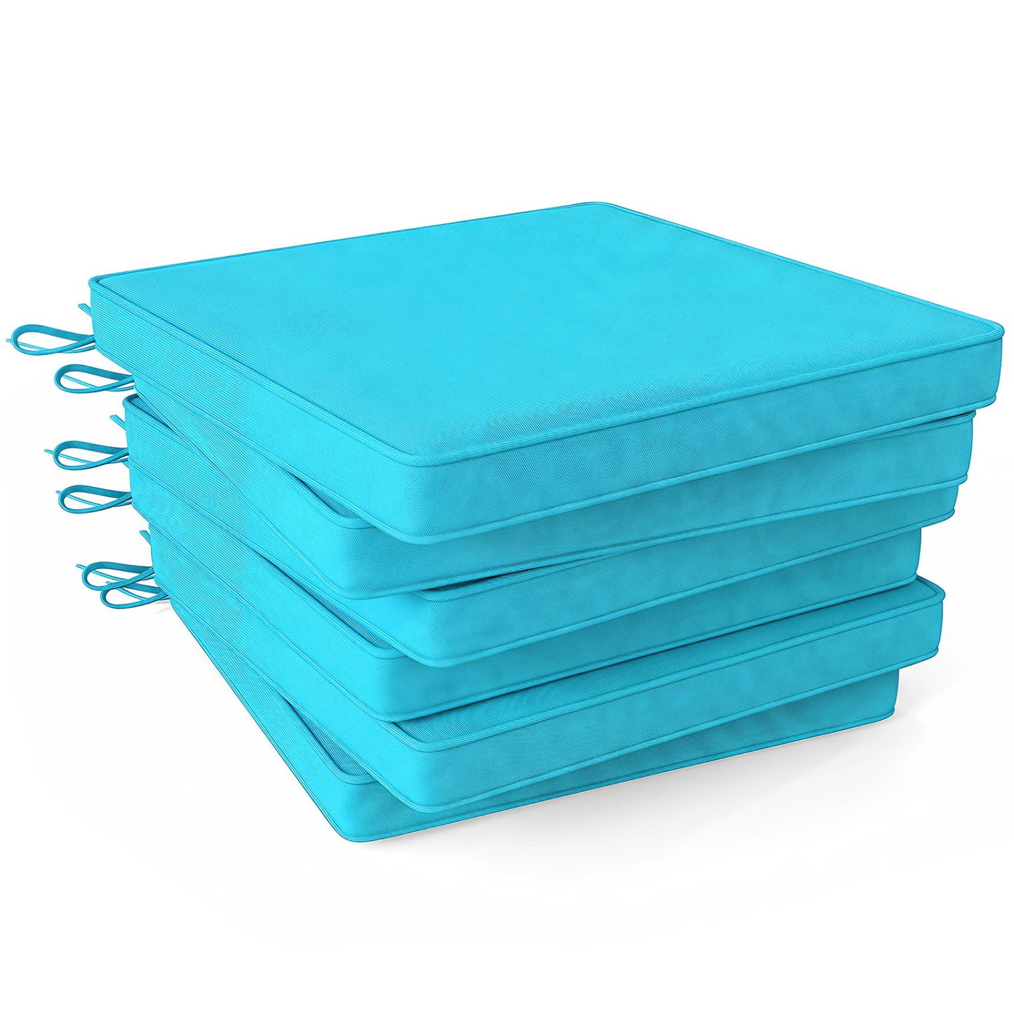 Outdoor Chair Cushion Set of 6 Waterproof Olefin Seat Cushions-Beige
