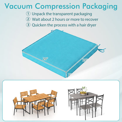 Outdoor Chair Cushion Set of 6 Waterproof Olefin Seat Cushions-Beige