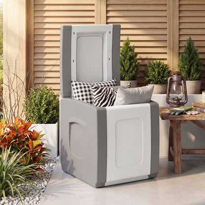 Outdoor Deck Box with Lid for Packages and Garden-Beige