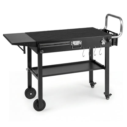 Foldable outdoor grill cart with 31x17 inch tabletop for Blackstone griddles, by Direct by Wilsons Home Store.