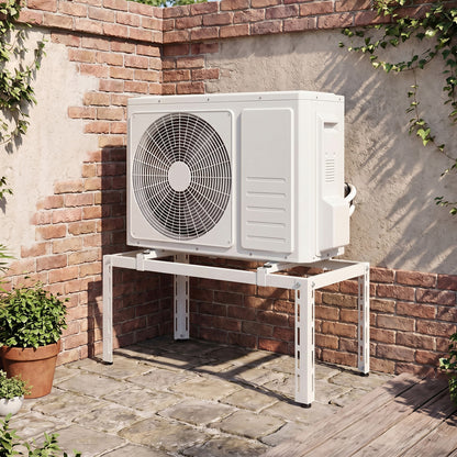 Black outdoor heavy-duty AC base for 9000-36000 BTU ductless mini split air conditioners and heat pumps by Wilsons Home Store