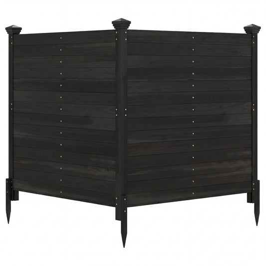 Black outdoor privacy fence screen by Wilsons Home Store, designed for air conditioners and backyard outdoor privacy.