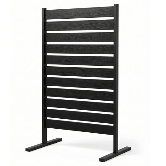 Outdoor Privacy Screen Fence for Backyard Pool Lawn-Black