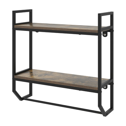 Over the Toilet Shelf Wall Mounted for Bathroom with Metal Frame-Gray