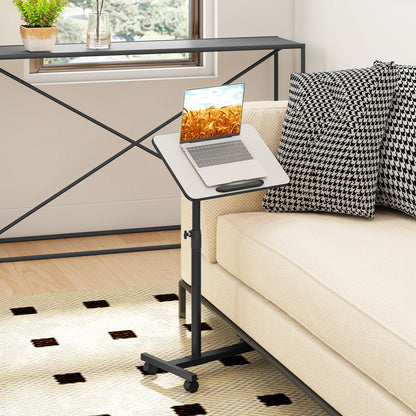 Overbed Rolling Table Food Tray-Gray