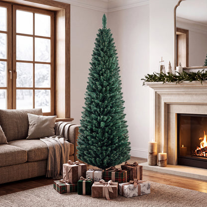 PVC Artificial Slim Pencil Christmas Tree-6 Feet