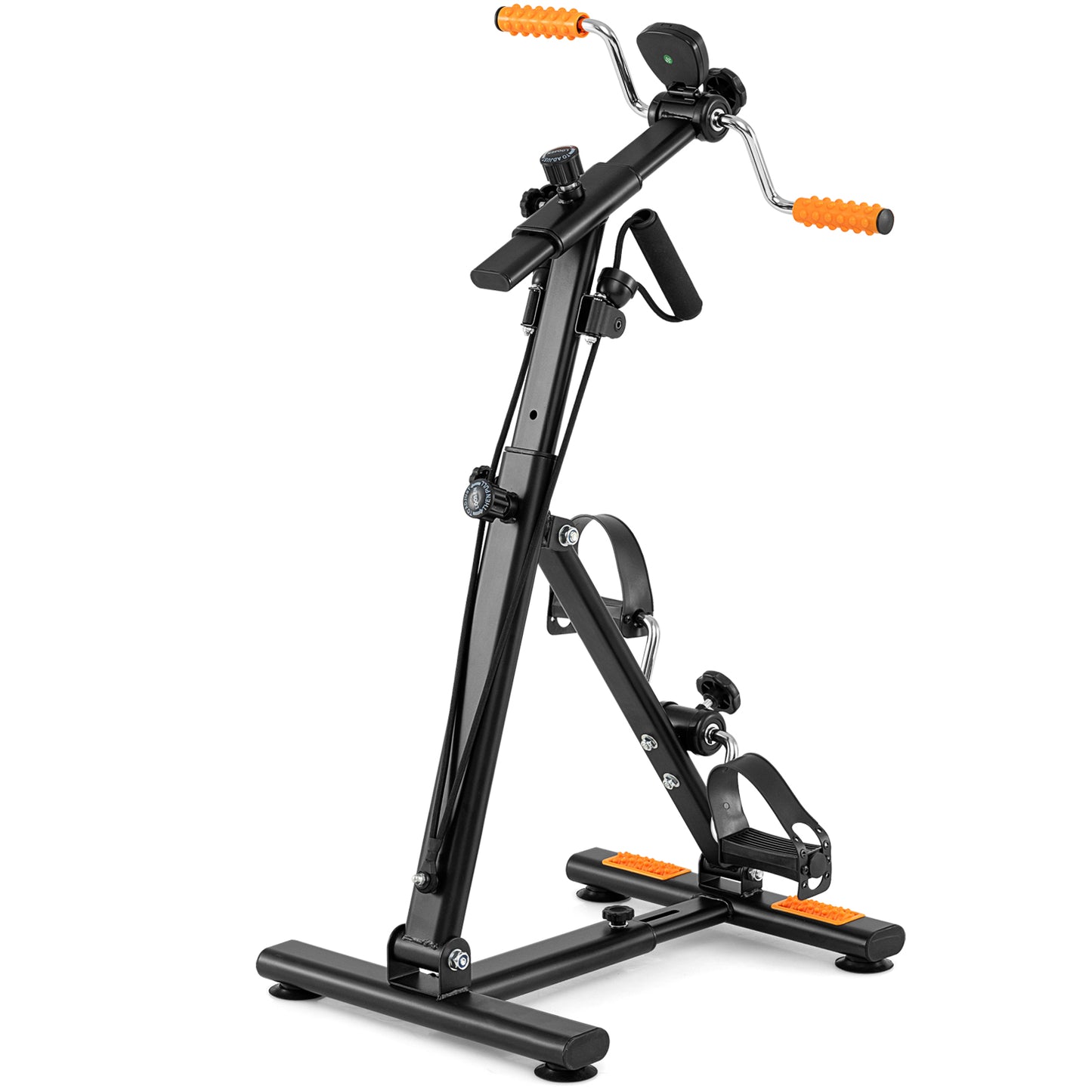 Pedal Exerciser with Adjustable Resistance for Arm and Leg Workout-Orange