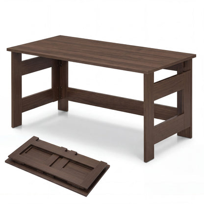 Black portable low floor coffee table with foldable legs, ideal for living rooms, by Wilsons Home Store.