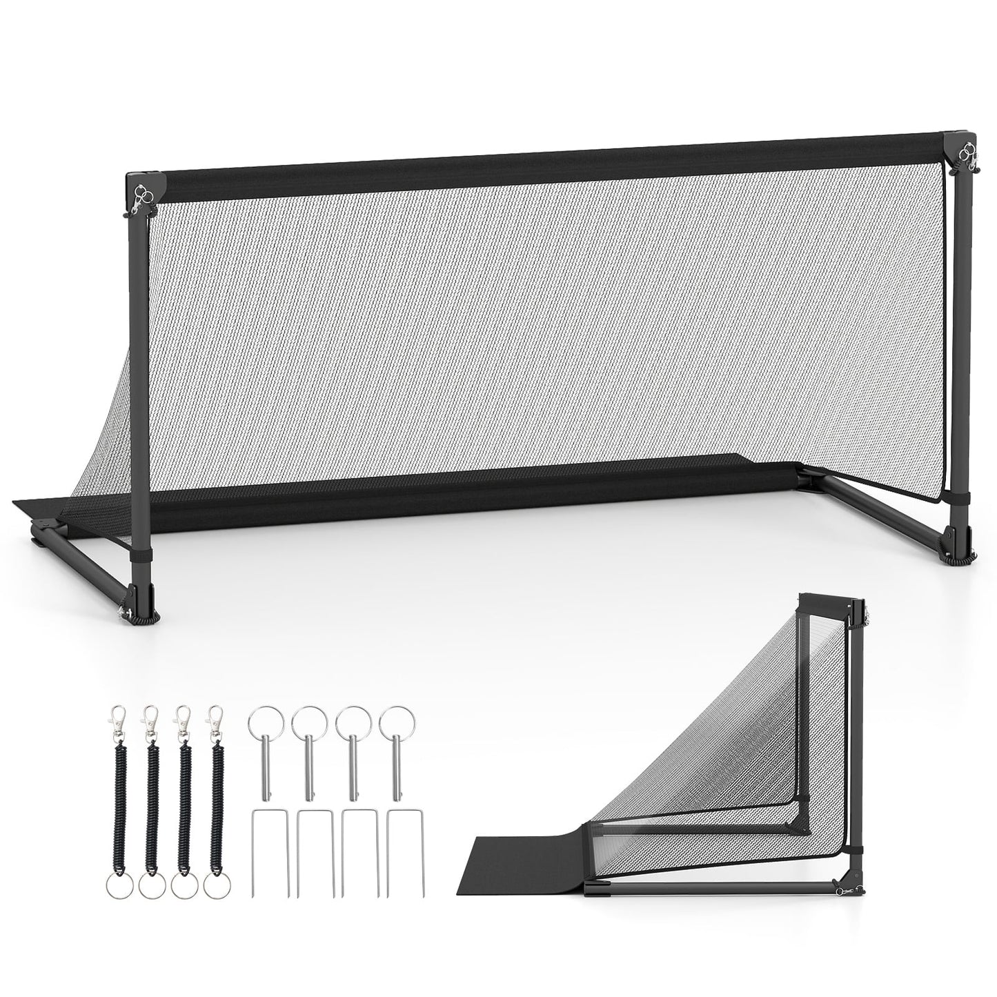 Portable POP Up Toddler Soccer Net with Metal Frame-L