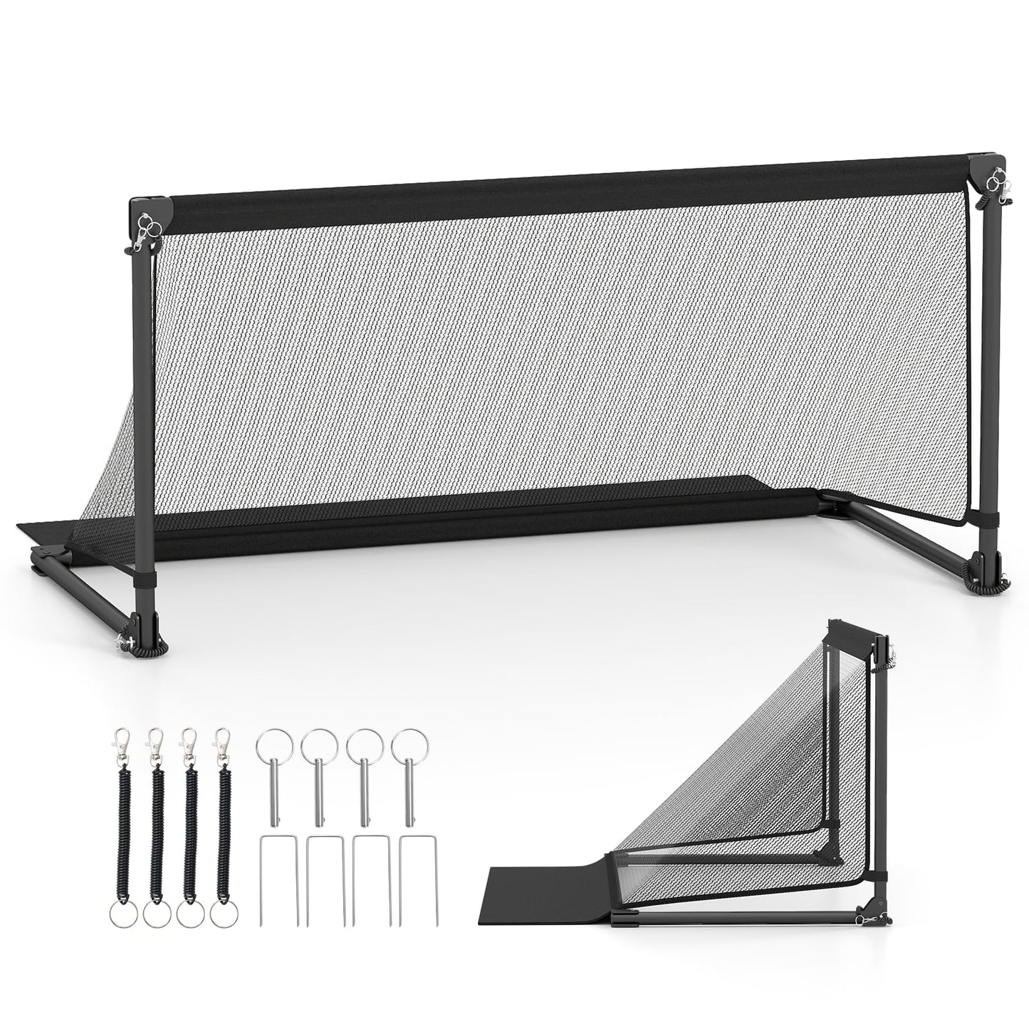 Portable POP Up Toddler Soccer Net with Metal Frame-L