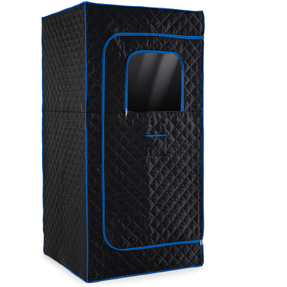 Portable Steam Sauna Box with 3L/1200W Fast-Heat Steamer and 15-Level Temperature-Black