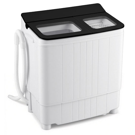 Portable Washing Machine 18 lbs Mini Laundry Machine with 11 LBS Washer-Black