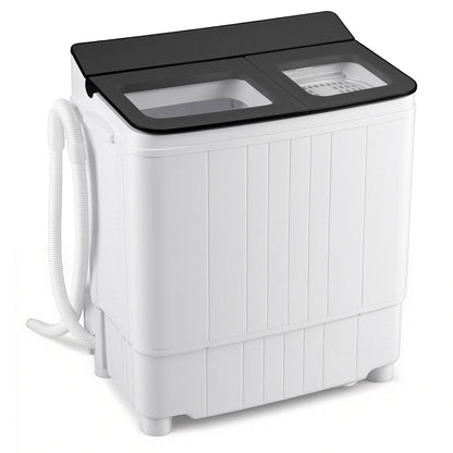Portable Washing Machine 18 lbs Mini Laundry Machine with 11 LBS Washer-Black