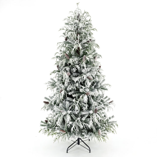 Pre-Lit Artificial Christmas Tree with Warm White LED Lights-8 Feet