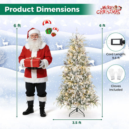 Six-foot pre-lit artificial Christmas tree with warm white LED lights, decorated for holiday decor, by Wilsons Home Store.