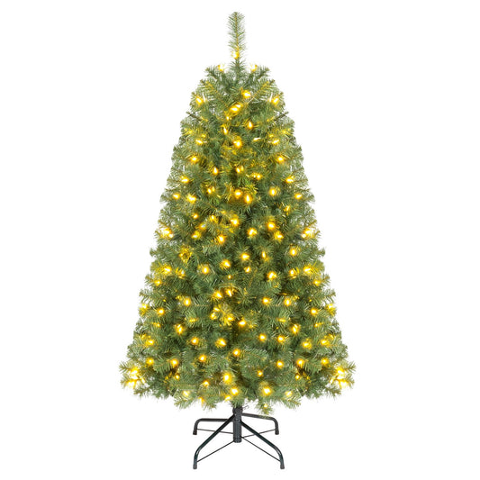 Pre-Lit Artificial Christmas Tree with 200/500 Warm White LED Lights-S