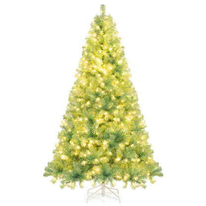 Pre-Lit Tinsel Christmas Tree Artificial Xmas Tree Home Office Party Seasonal Holiday Decoration-S