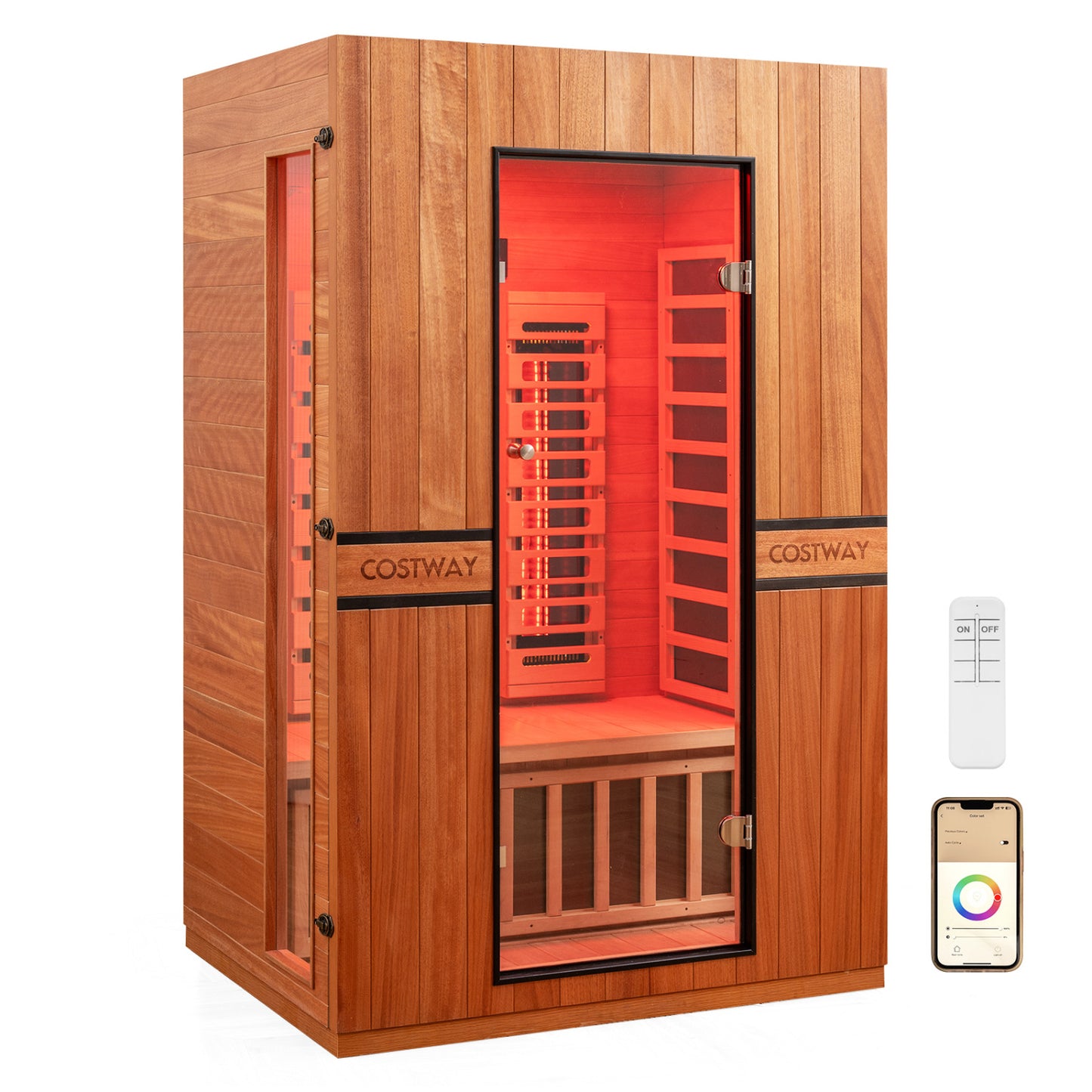 2026 New 2-Person Full Spectrum Infrared Sauna with APP Control for Home