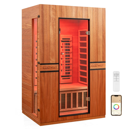 2026 New 2-Person Full Spectrum Infrared Sauna with APP Control for Home