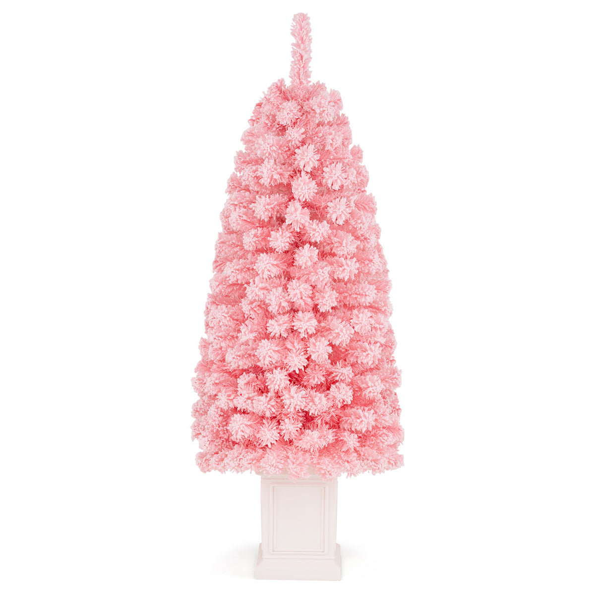 Pre-lit Potted Artificial Christmas Tree with 100/130 Warm White LED Lights-4FT