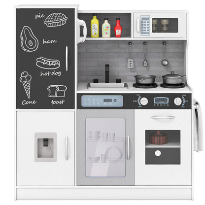 Pretend Play Kitchen with Utensils for Kids Aged 3+-Green