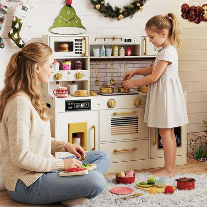 Pretend Toy Kitchen Set with Stoves and Water Dispenser-BE