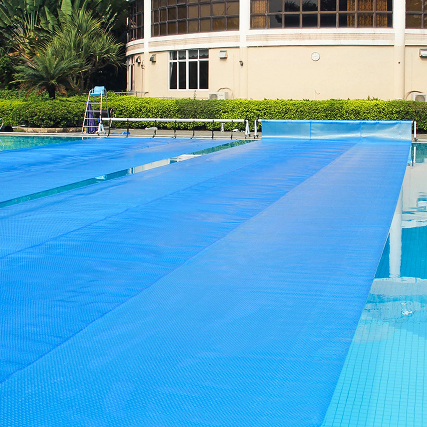 Rectangle Swimming Pool Cover 12-MIL Heat Retaining Pool Solar Blanket with Carrying Bag-36FT x 18FT