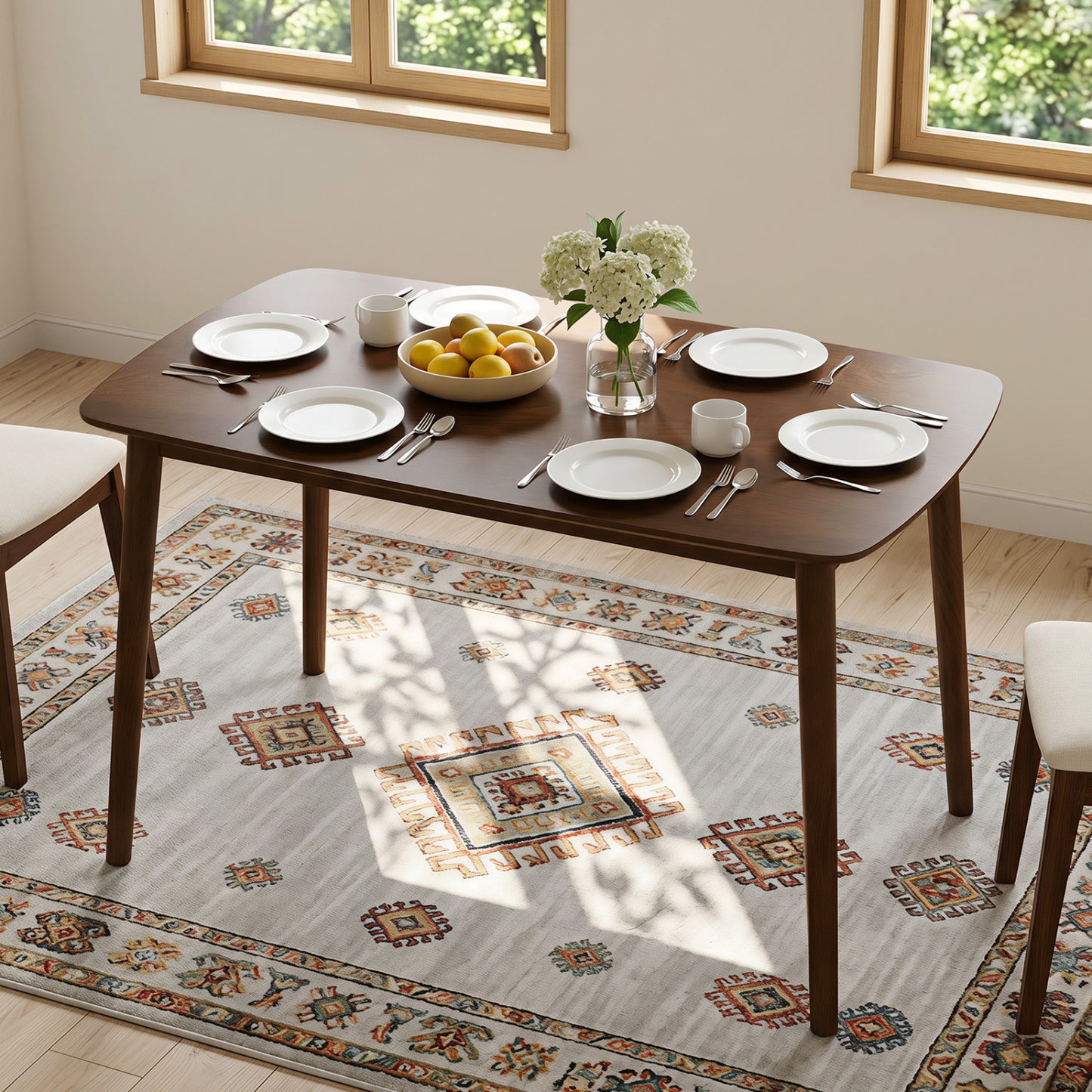Rectangular Kitchen Table for Living Room Breakfast Nook-Coffee
