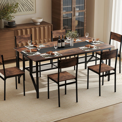 Rectangular Meeting Table with Mesh Storage Shelf and Cable Grommet-GY