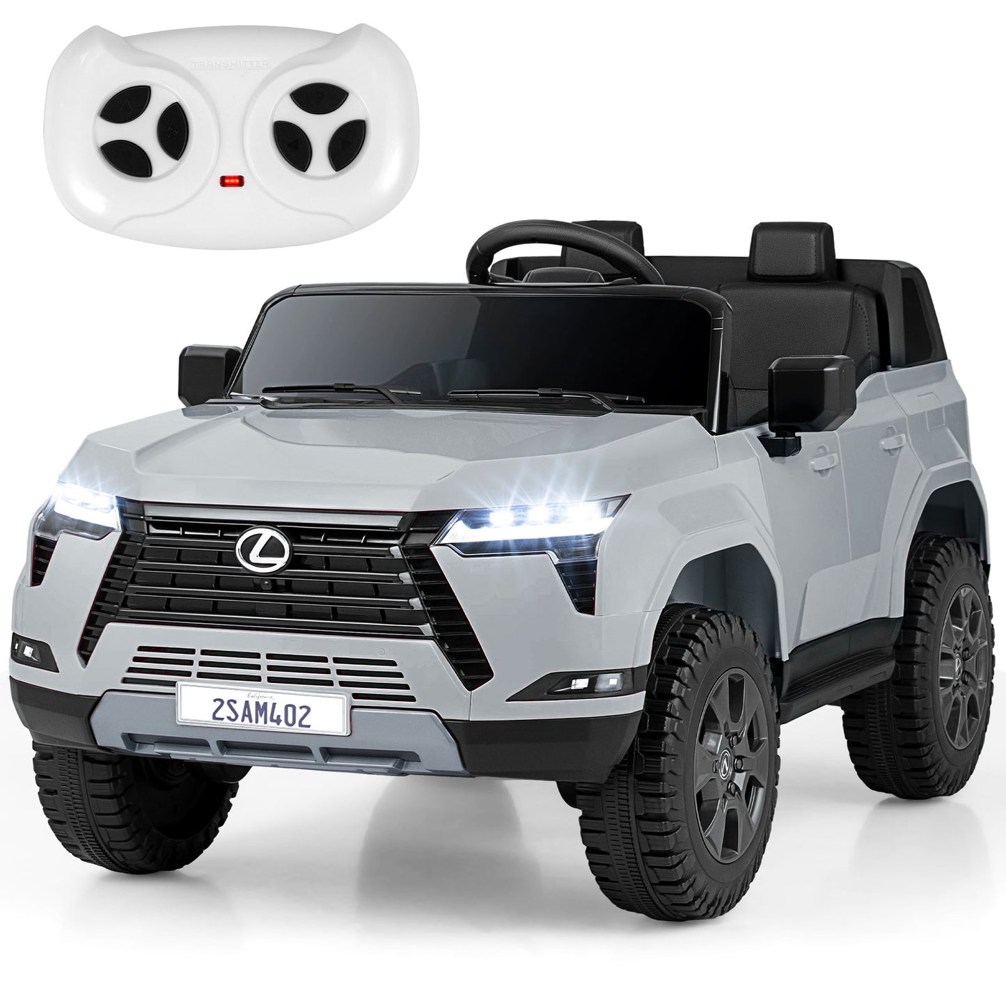 Ride on Car 24V 4WD Licensed LEXUS GX550 Electric Vehicle with Remote for Boys Girls Aged 3+-Black