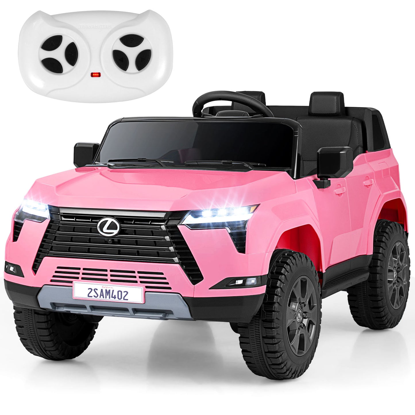 Ride on Car 24V 4WD Licensed LEXUS GX550 Electric Vehicle with Remote for Boys Girls Aged 3+-Black
