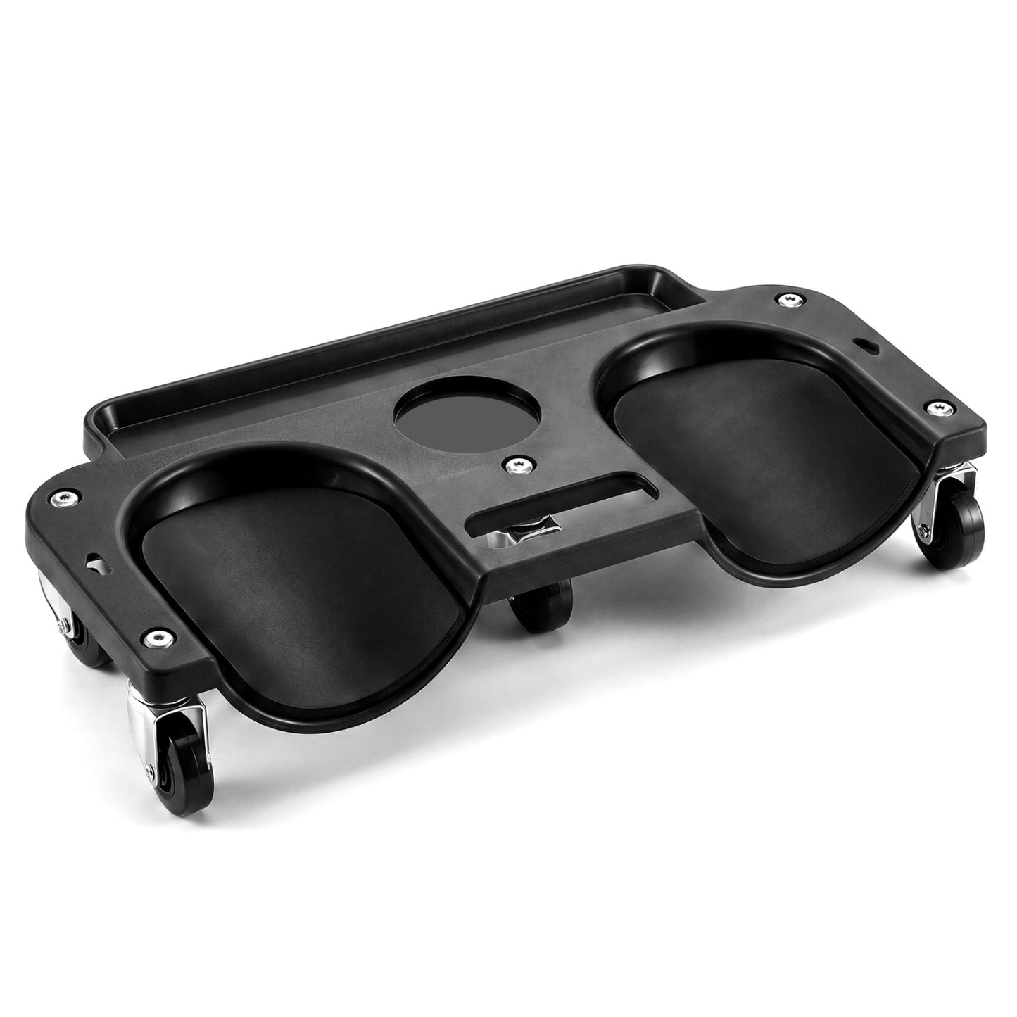 Rolling Knee Creeper with 360° Swivel Casters Lightweight Kneeling Pads-Black