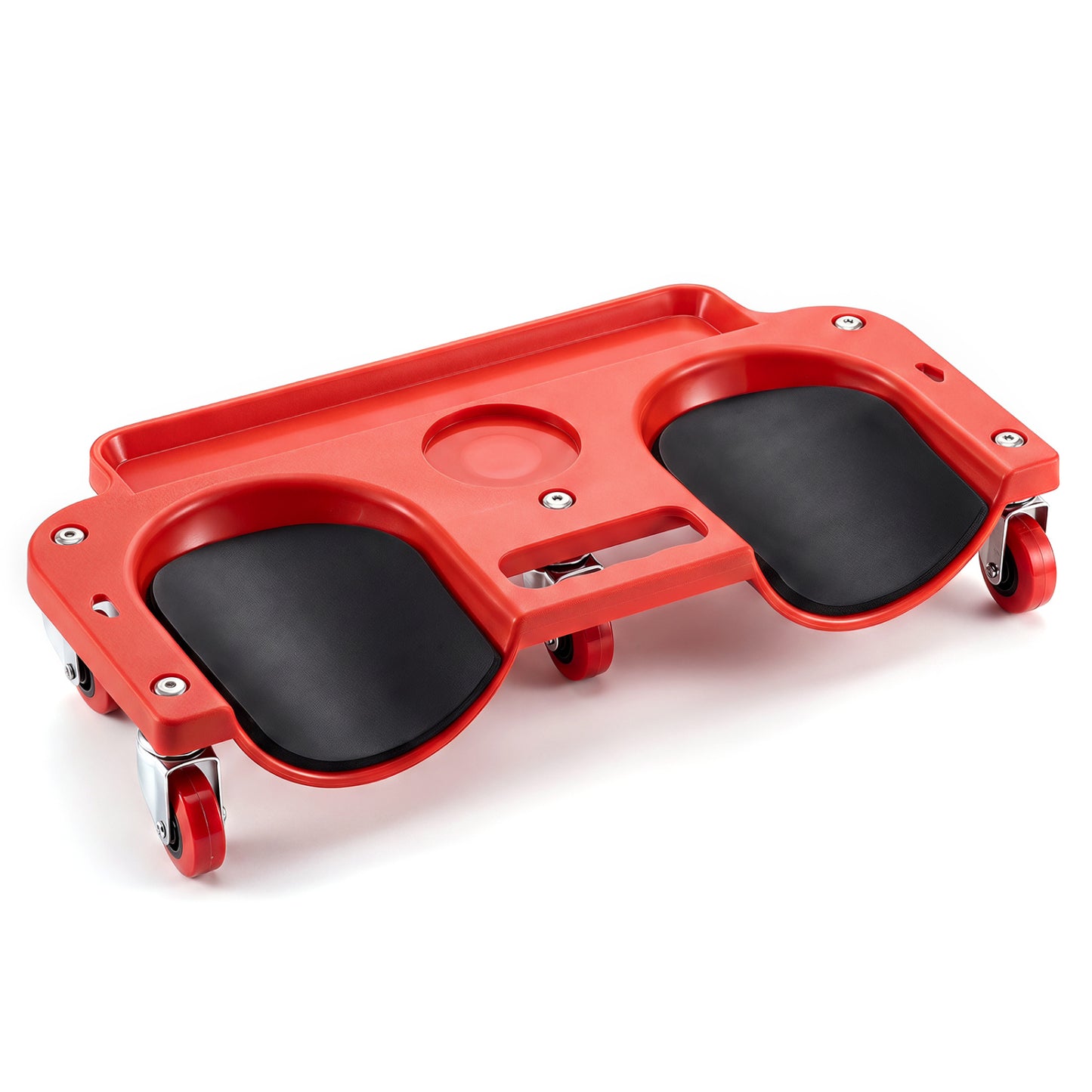 Rolling Knee Creeper with 360° Swivel Casters Lightweight Kneeling Pads-Black