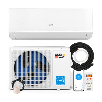Energy Star 12000 BTU 24 SEER2 mini split heat pump with bracket, suitable for heating at -25°C, by Wilsons Home Store.