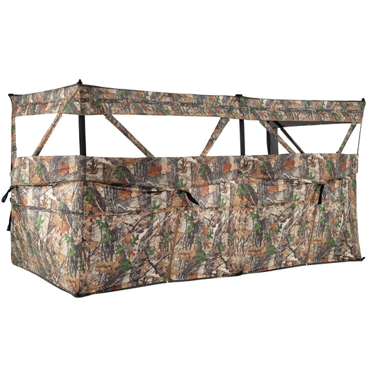 See-Through Hunting Blind Panel with Dog Door Pop up Waterflow Blind for 1-3 People