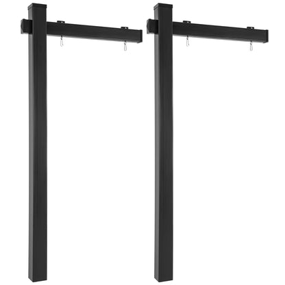 Set of 2 6 Feet Vinyl UPVC Real Estate Realtor Yard Sign Post-Black