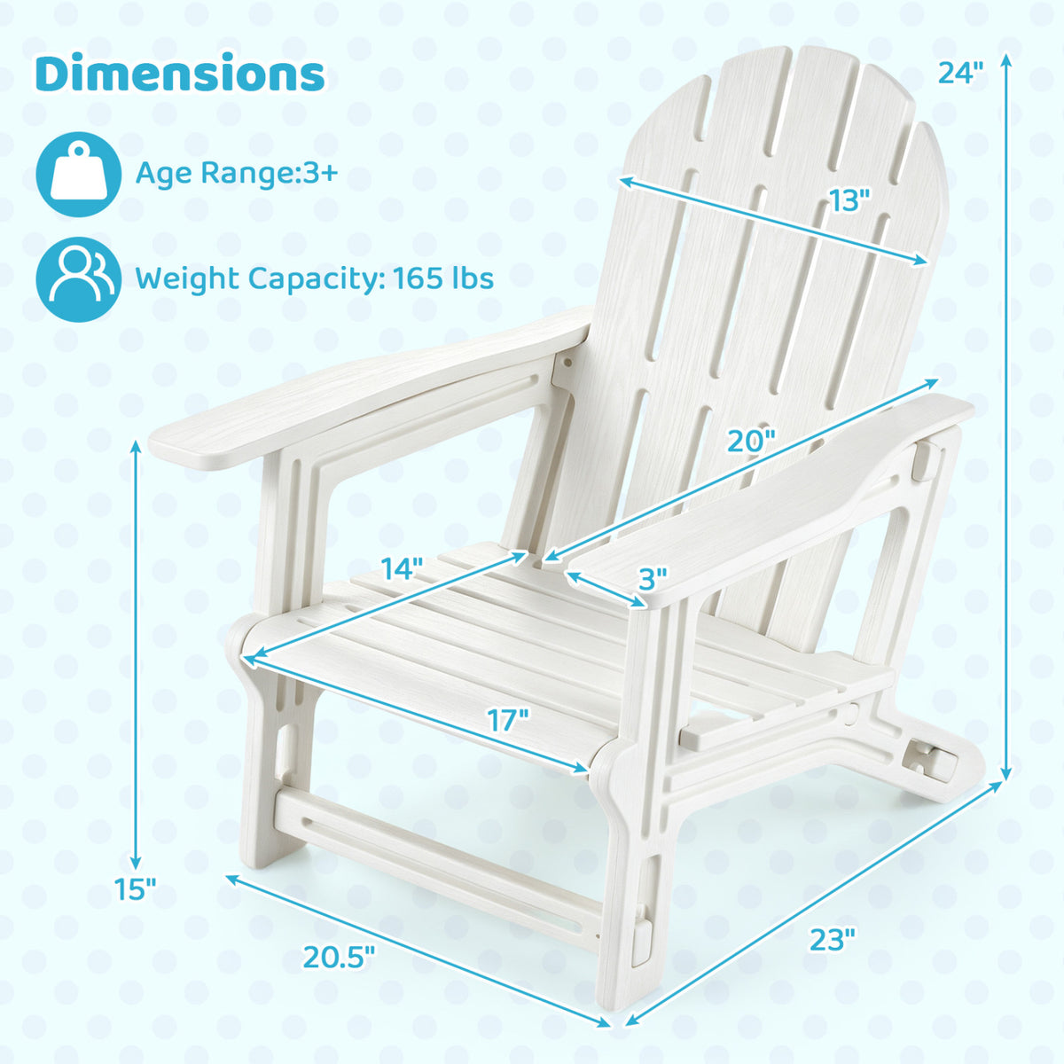Set of 2 All-Weather Outdoor Kids Patio Seating with Ergonomic Design-Pink