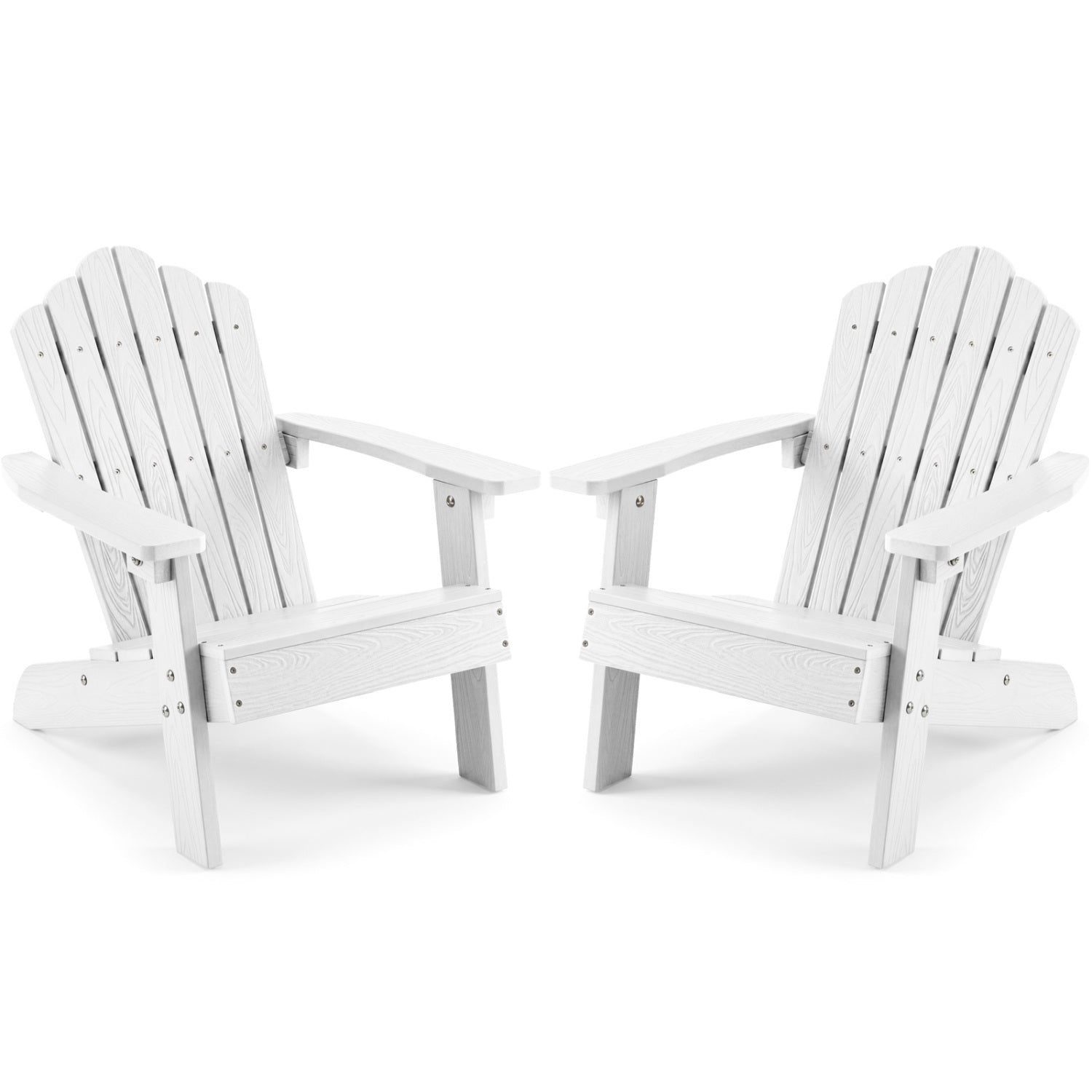 Set of 2 brown kids Adirondack outdoor chairs with high backs and tilt for children, designed for outdoor patio use.
