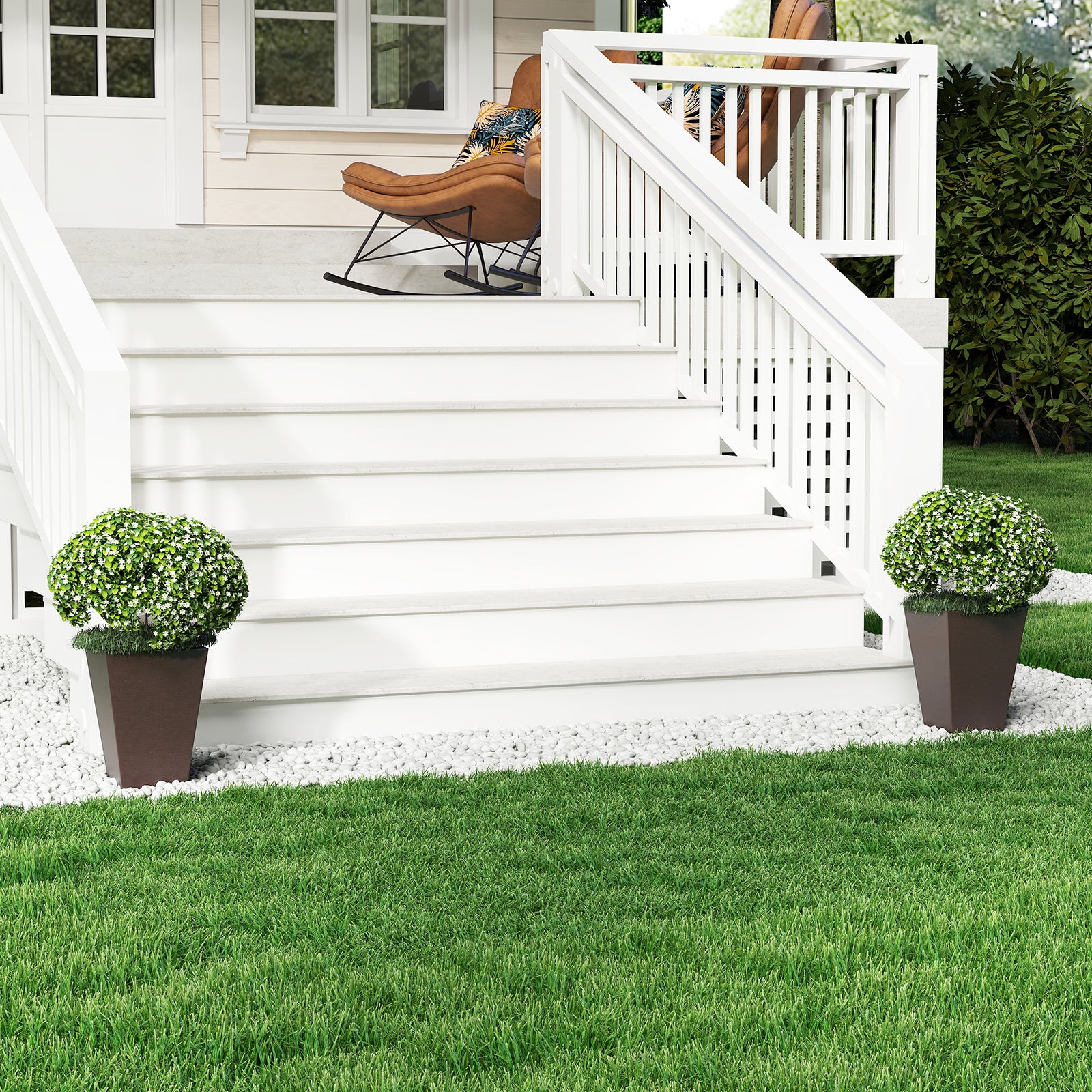 Set of 2 square black taper planters with removable inner buckets and optional drainage holes for outdoor garden use.