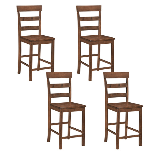 Set of 4 counter height bar stools with rubber wood frames, ideal for home dining rooms, by Direct by Wilsons Home Store.