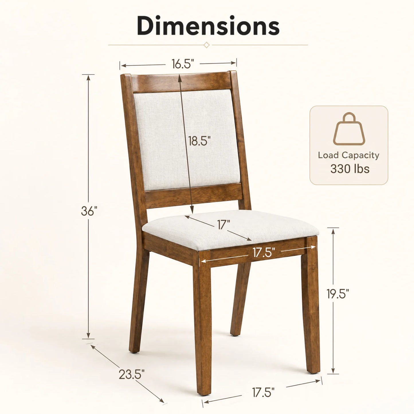 Set of 4 Modern Dining Upholstered Kitchen Chair with Padded Backrest-Walnut