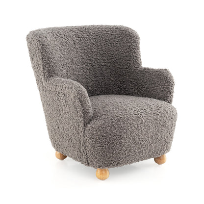 Sherpa Kids Sofa Comfy Toddler Armchair with Solid Rubber Wood Legs-Pink