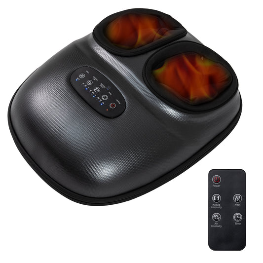 Shiatsu Foot Massager Machine with 2-Level Heat and Air Compression-BK
